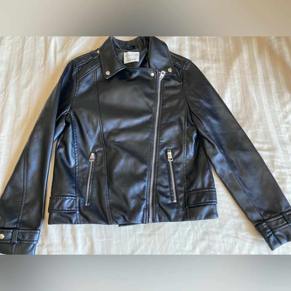 Zara moto faux leather jacket - girls size 13/14 - fits small women
